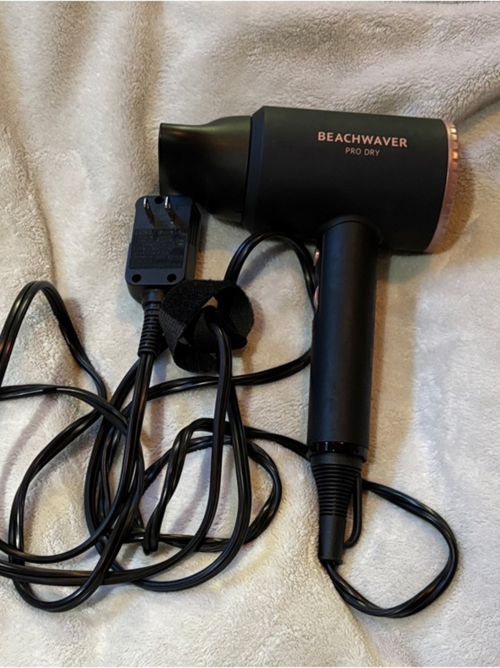 The Beachwaver Co. Pro Dry Hair Dryer in Black with Rose Gold Accents